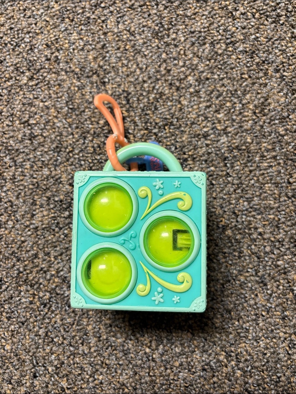 Teal Teeniest Tiniest Littlest Pet Shop Keychain Playset NO PETS